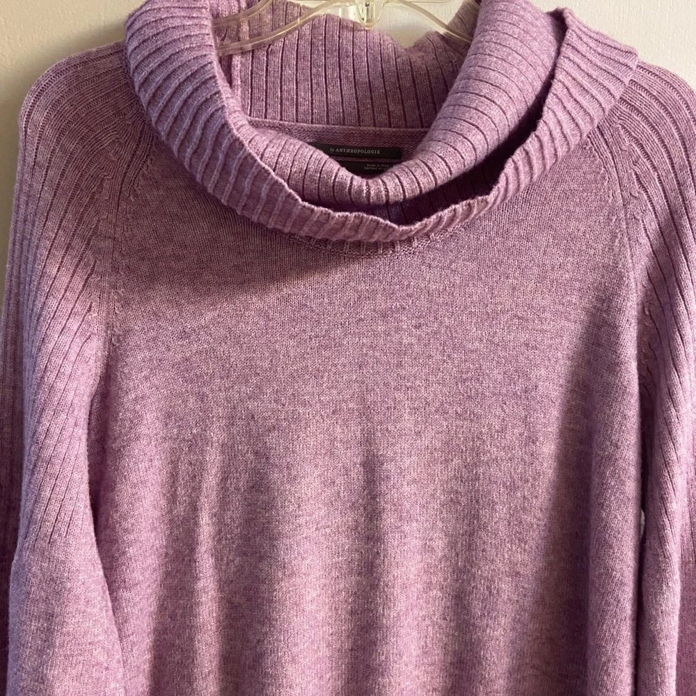 Anthropologie Paloma cowl neck sweater lavender relaxed fit Small - Picture 4 of 7